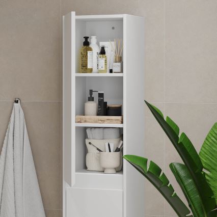Badezimmerschrank TRONDHEIM 35x174x30 cm weiß