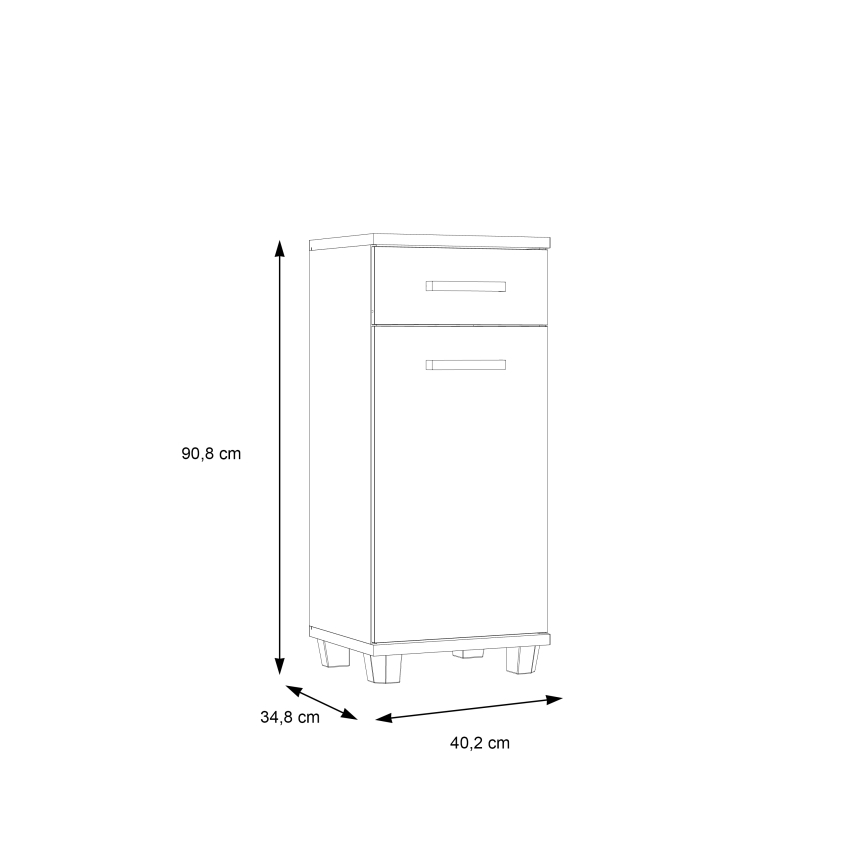 Badezimmerschrank VENOM anthrazit/braun