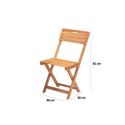Balkon-Set mit Kissen Buche