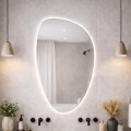 Baltica Design - LED Badezimmer-Wandspiegel mit Hintergrundbeleuchtung STONE FLUID LED/15W/230V 4500K 92x55 cm IP65