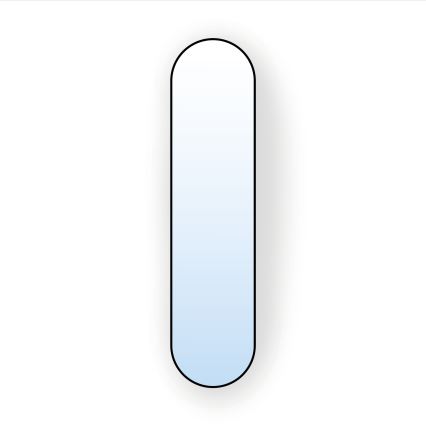 Baltica Design - Wandspiegel TINY BORDER 155x40 cm schwarz