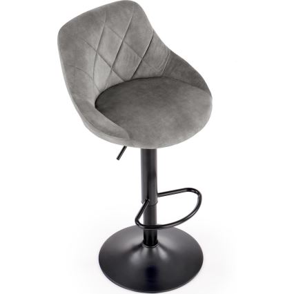 Barhocker 106x47 cm grau/schwarz