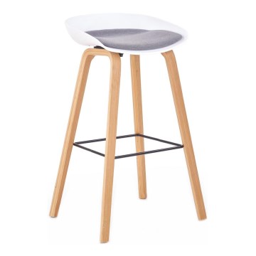 Barhocker 81x51 cm beige/weiß