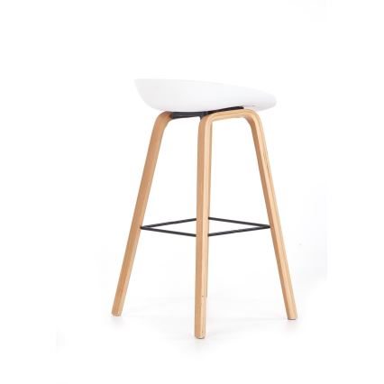 Barhocker 81x51 cm beige/weiß