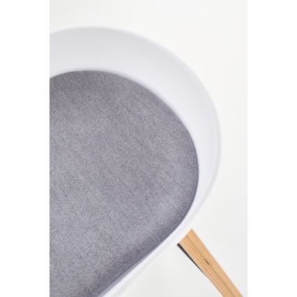 Barhocker 81x51 cm beige/weiß