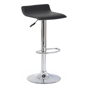 Barhocker 84x40 cm schwarz/glänzendes Chrom