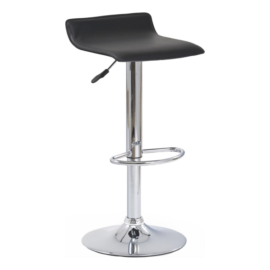 Barhocker 84x40 cm schwarz/glänzendes Chrom
