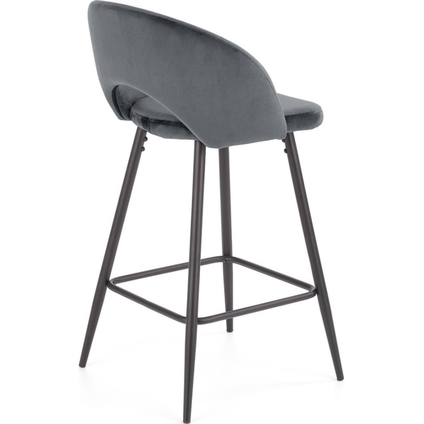 Barhocker 89x49 cm grau/schwarz