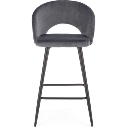 Barhocker 89x49 cm grau/schwarz