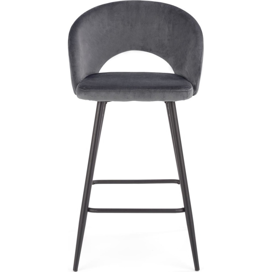 Barhocker 89x49 cm grau/schwarz