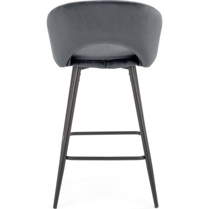Barhocker 89x49 cm grau/schwarz