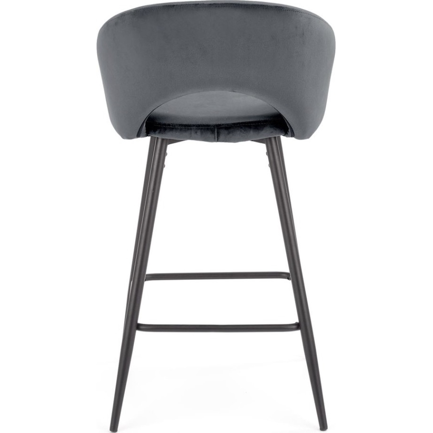 Barhocker 89x49 cm grau/schwarz