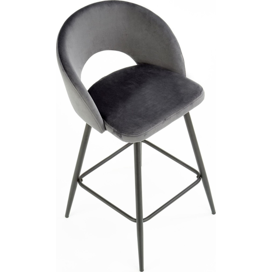 Barhocker 89x49 cm grau/schwarz