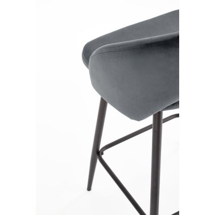 Barhocker 89x49 cm grau/schwarz
