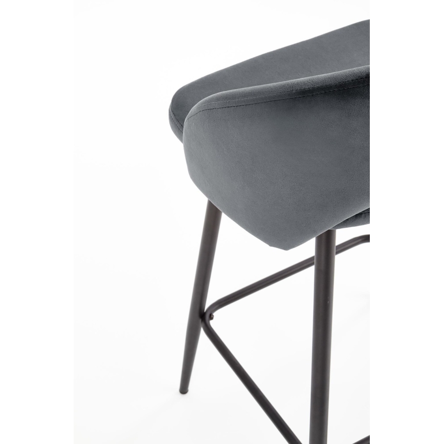 Barhocker 89x49 cm grau/schwarz