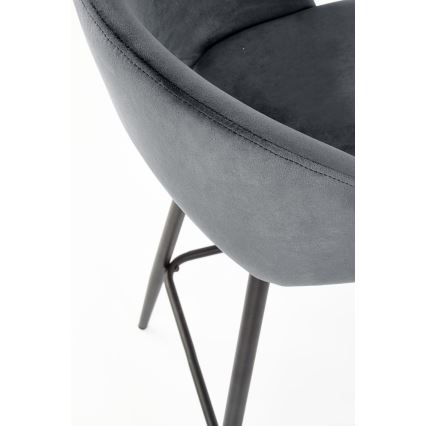 Barhocker 89x49 cm grau/schwarz