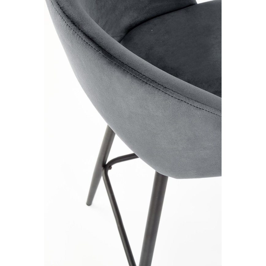 Barhocker 89x49 cm grau/schwarz