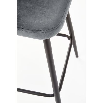 Barhocker 89x49 cm grau/schwarz