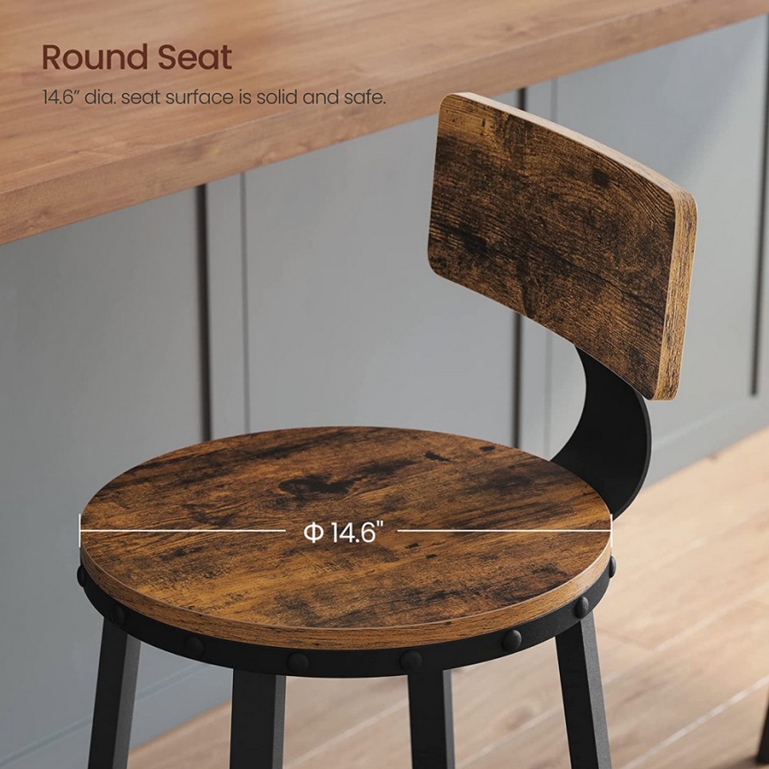 Barhocker AVEN braun/schwarz