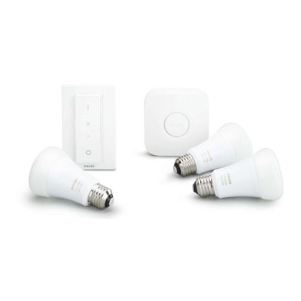 Philips - et Philips Hue STARTER KIT WHITE 3xE27/9W + Verbindungsvorrichtung 2700K