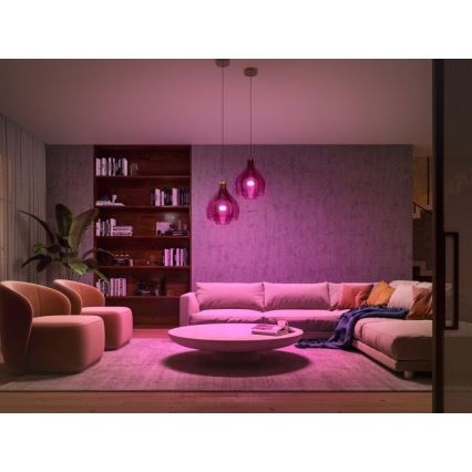 Grundausstattung Philips Hue WHITE AND COLOR AMBIANCE 2xE27/9W/230V 2000-6500K + Anschlussvorrichtung