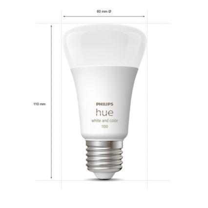 Grundausstattung Philips Hue WHITE AND COLOR AMBIANCE 2xE27/9W/230V 2000-6500K + Anschlussvorrichtung