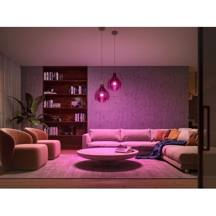 Grundausstattung Philips Hue WHITE AND COLOR AMBIANCE 3xE27/9W/230V 2000-6500K + Anschlussvorrichtung