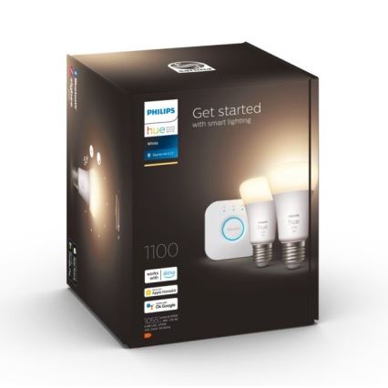 Basis-Set Philips Hue WHITE 2xE27/9,5W 2700K + Verbindungsgerät