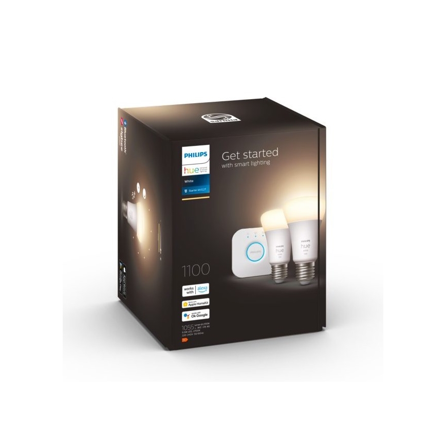 Basis-Set Philips Hue WHITE 2xE27/9,5W 2700K + Verbindungsgerät