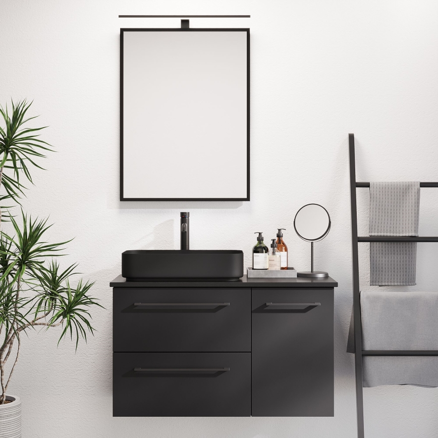 BATH DELUXE 01-060-05-02-00 - Badezimmerspiegel BORGSTED 60x80 cm schwarz