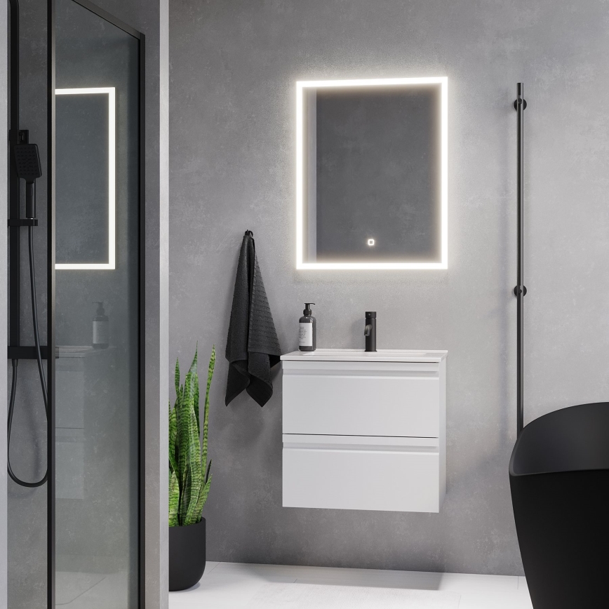 BATH DELUXE 01-060-07-58-00 - LED-Badezimmerspiegel mit Hintergrundbeleuchtung FORNAES LED/14,3W/230V IP44