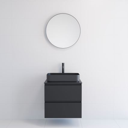 BATH DELUXE 01-060-09-02-00 - Badezimmerspiegel BORGSTED d 60 cm schwarz