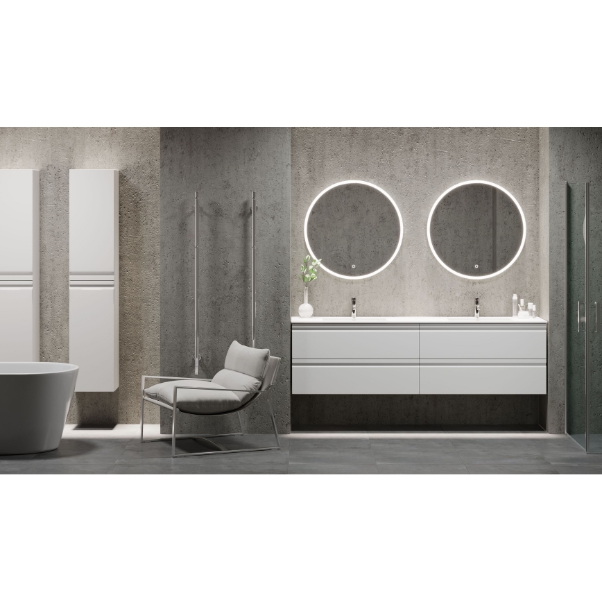 BATH DELUXE 01-080-08-58-00 - LED-Badezimmerspiegel mit Hintergrundbeleuchtung FORNAES LED/13,8W/230V IP44