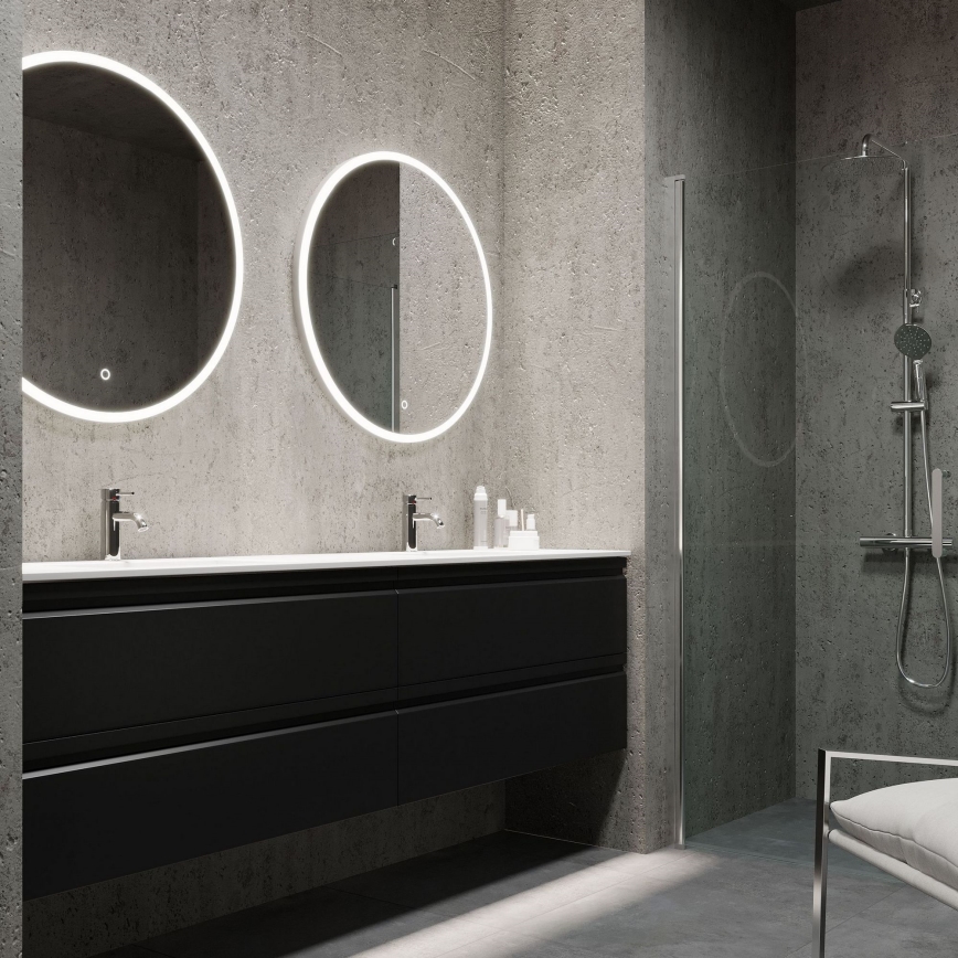 BATH DELUXE 01-080-08-58-00 - LED-Badezimmerspiegel mit Hintergrundbeleuchtung FORNAES LED/13,8W/230V IP44