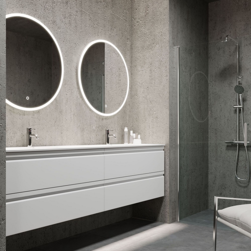 BATH DELUXE 01-080-08-58-00 - LED-Badezimmerspiegel mit Hintergrundbeleuchtung FORNAES LED/13,8W/230V IP44