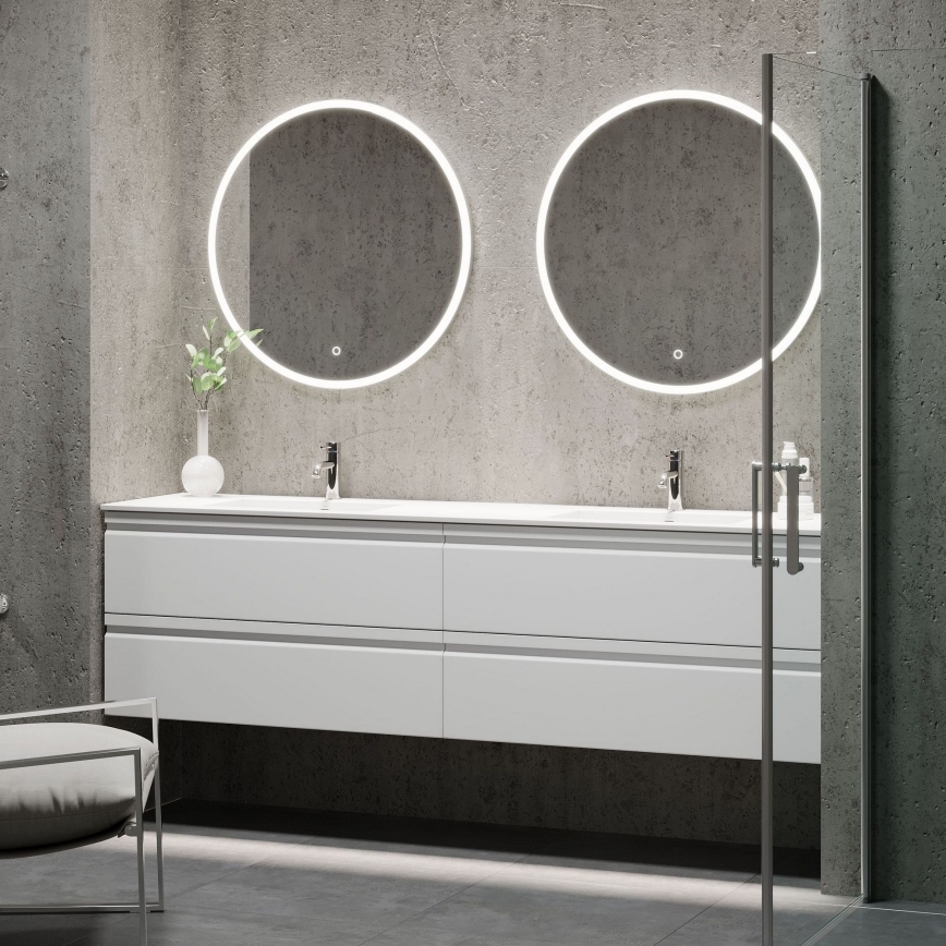 BATH DELUXE 01-080-08-58-00 - LED-Badezimmerspiegel mit Hintergrundbeleuchtung FORNAES LED/13,8W/230V IP44