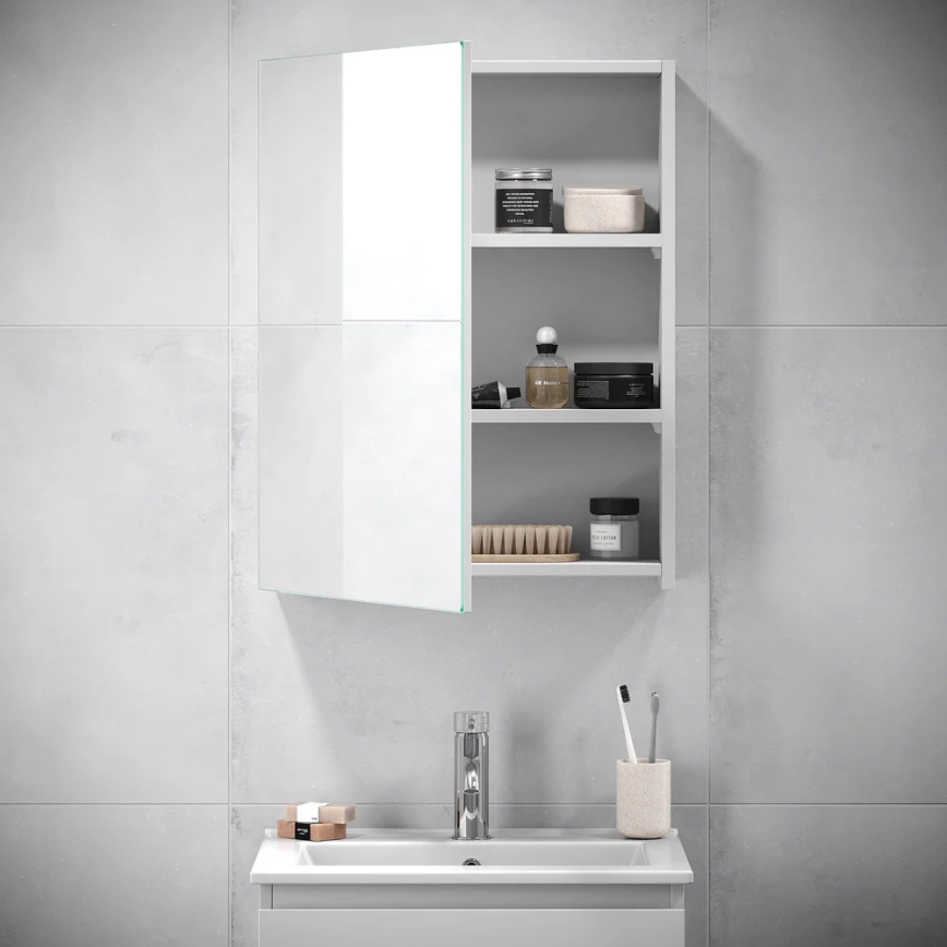 BATH DELUXE 02-050-63-01-01 - Badezimmer-Spiegelschrank KENWOOD 65x50 cm mattweiß