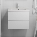 BATH DELUXE 03-060-63-01-01 - Badezimmerschrank mit Waschbecken KENWOOD 61 cm mattweiß