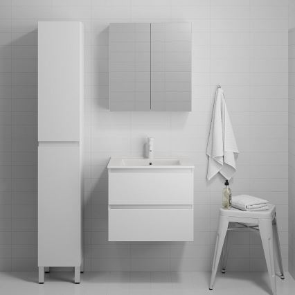 BATH DELUXE 03-060-63-01-01 - Badezimmerschrank mit Waschbecken KENWOOD 61 cm mattweiß