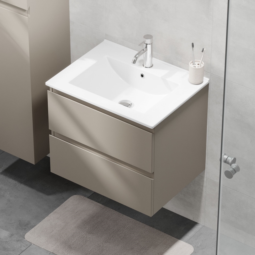 BATH DELUXE 03-060-63-29-01 - Badezimmerschrank mit Waschbecken KENWOOD 61 cm marakesh