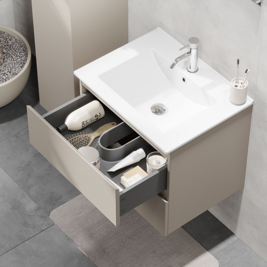 BATH DELUXE 03-060-63-29-01 - Badezimmerschrank mit Waschbecken KENWOOD 61 cm marakesh