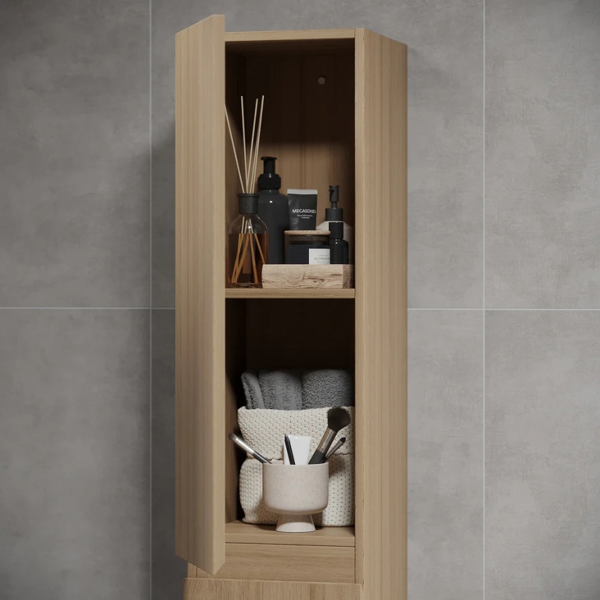 BATH DELUXE 04-030-64-86-01 - Badezimmerschrank KENWOOD 186 cm Eiche