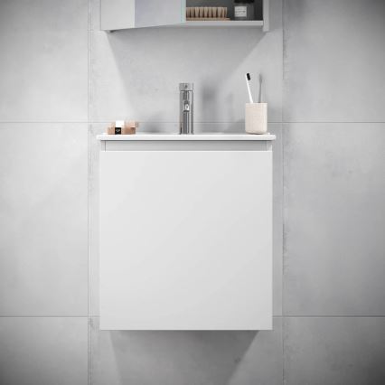 BATH DELUXE 09-050-63-01-01 - Badezimmerschrank mit Waschbecken KENWOOD 51 cm mattweiß