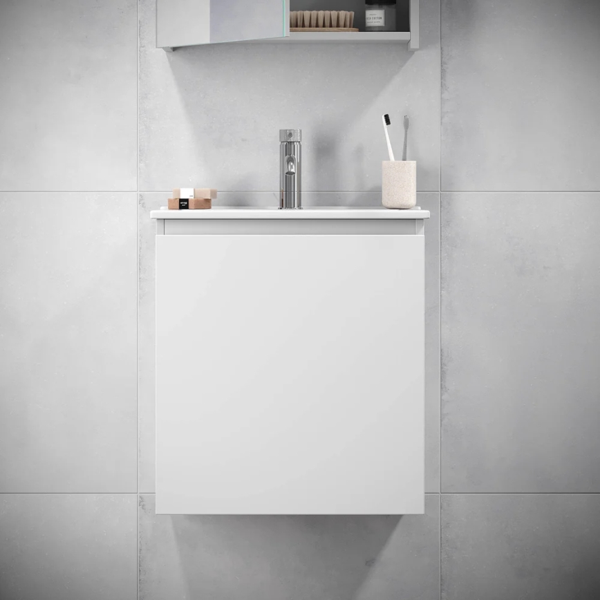BATH DELUXE 09-050-63-01-01 - Badezimmerschrank mit Waschbecken KENWOOD 51 cm mattweiß