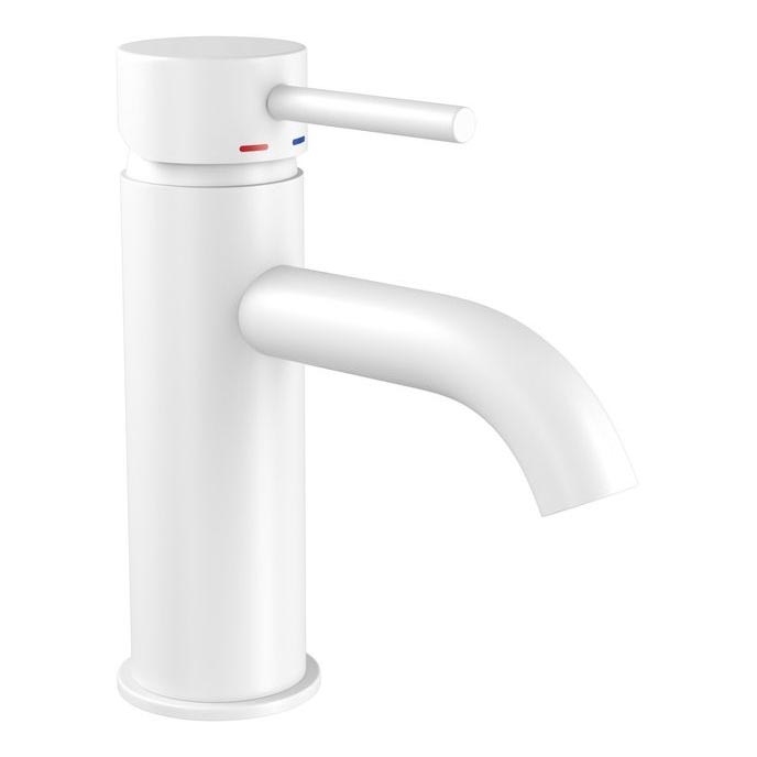 BATH DELUXE 28-005-01-01-04 - Waschbeckenarmatur DRAGOR 15,6 cm mattweiß