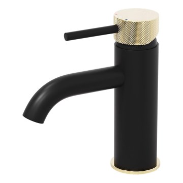 BATH DELUXE 28-005-03-72-00 - Waschbeckenarmatur ANHOLT 15,6 cm schwarz/Messing