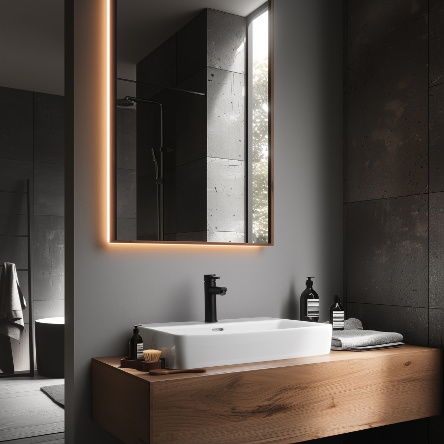 BATH DELUXE 28-017-03-02-02 - Waschbeckenarmatur RINGSTED 17,8 cm matt schwarz