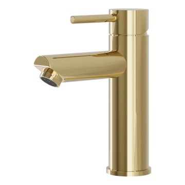 BATH DELUXE 28-017-03-64-02 - Waschbeckenarmatur RINGSTED 17,8 cm glänzendes Messing