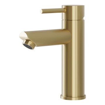 BATH DELUXE 28-017-03-70-02 - Waschbeckenarmatur RINGSTED 17,8 cm gebürstetes Messing