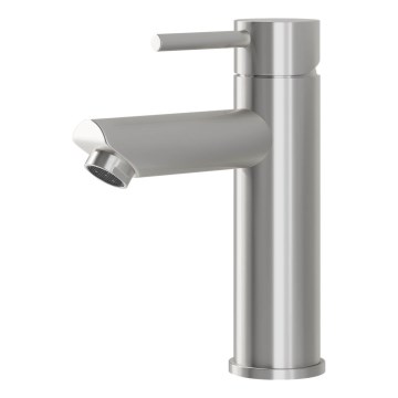 BATH DELUXE 28-017-03-71-02 - Waschbeckenarmatur RINGSTED 17,8 cm gebürsteter Edelstahl